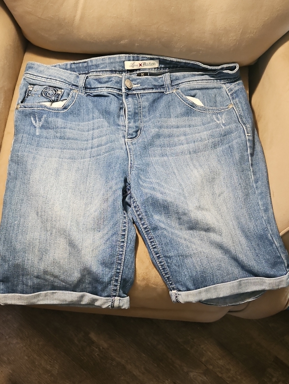 Love Nation Light Blue Denim Shorts